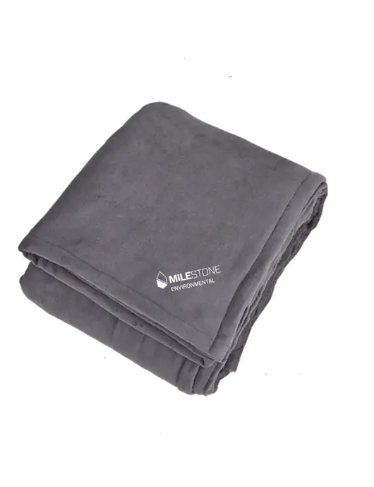 Oversized Graphite Ultra Plush Blanket Graphite w/Milestone Environmental Logo