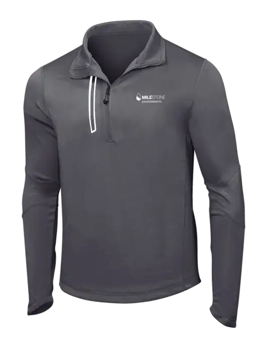 OGIO Gear Grey Endurance Fulcrum 1/4 Zip w/Milestone Environmental Logo