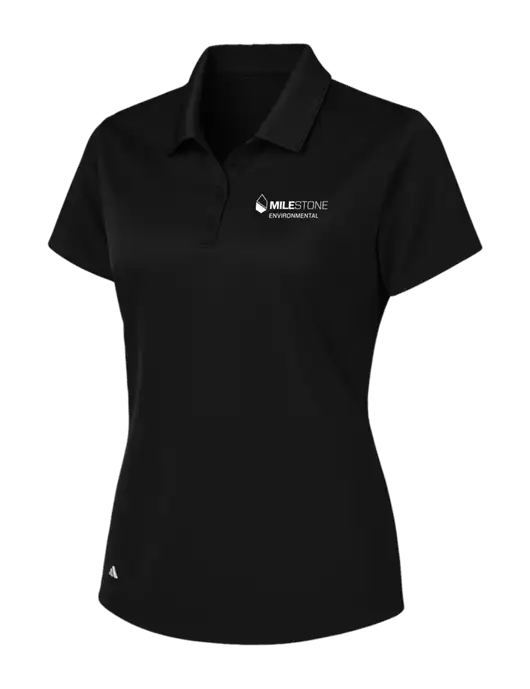 Adidas Black Womens Basic Sport Polo w/Milestone Environmental Logo