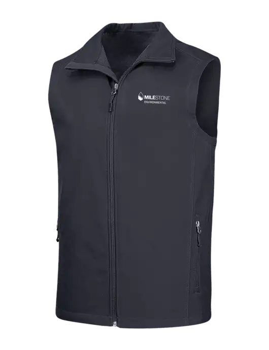 Dark Grey Core Soft Shell Vest w/Milestone Environmental Logo