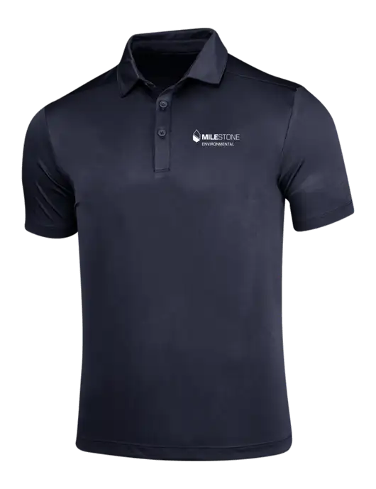Navy Posi-UV Pro Polo w/Milestone Environmental Logo