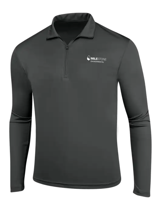 Dark Grey PosiCharge Competitor 1/4 Zip Pullover w/Milestone Environmental Logo