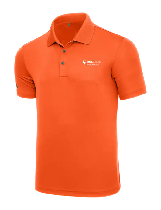 Adidas Orange  Performance Polo w/Milestone Environmental Logo