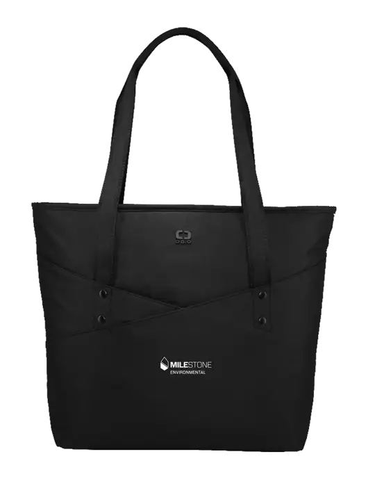 OGIO Black Downtown Tote 
 w/Milestone Environmental Logo