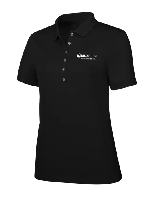 Callaway Womens Ottoman Black Polo w/Milestone Environmental Logo