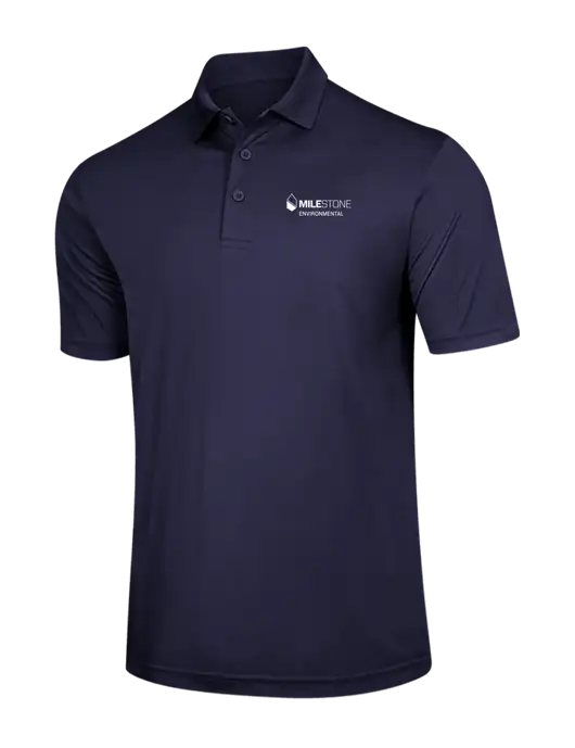 Navy PosiCharge Competitor Polo w/Milestone Environmental Logo
