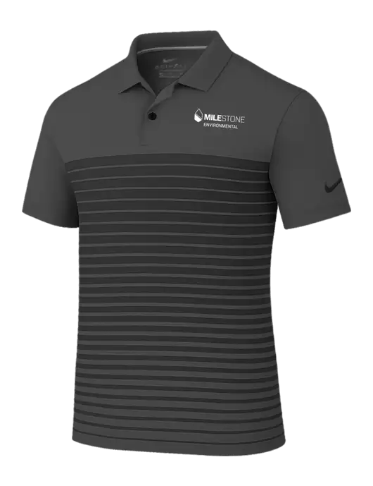 Nike Dark Grey Dri-FIT Vapor Block Polo w/Milestone Environmental Logo