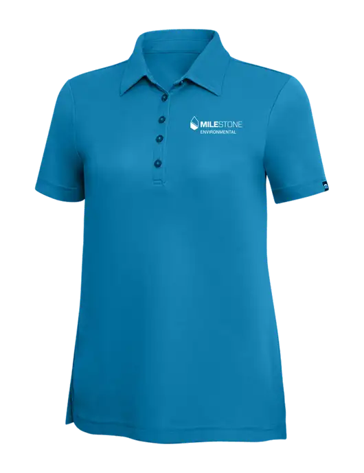 TravisMathew Sapphire Solid Womens Oceanside Polo w/Milestone Environmental Logo