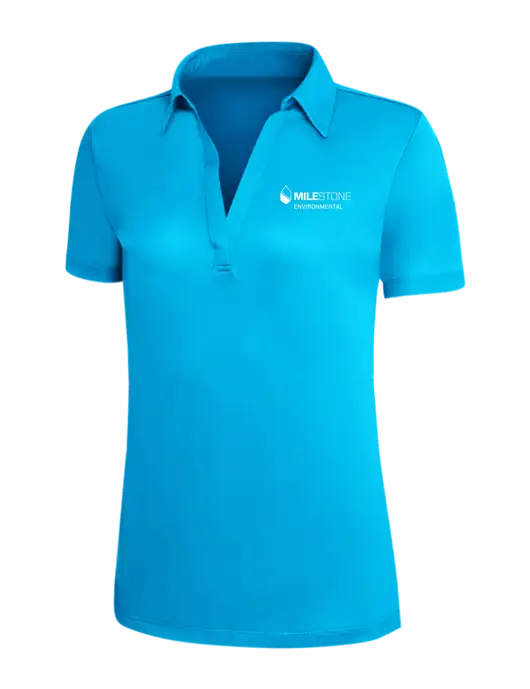 Sapphire Blue Silk Touch Womens Performance Polo w/Milestone Environmental Logo