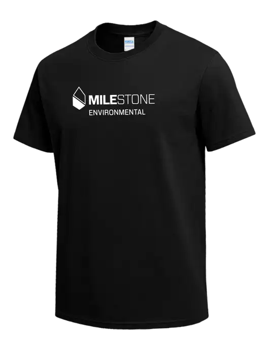 Black Heavyweight 6.1 oz T-Shirt w/Milestone Environmental Logo