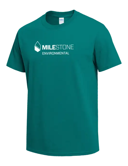 Teal Heavyweight 6.1 oz T-Shirt w/Milestone Environmental Logo