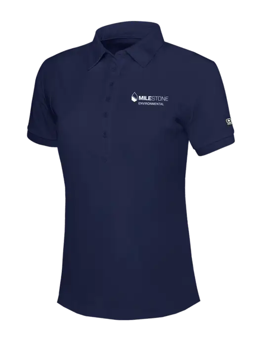 OGIO Womens Navy Jewel Polo w/Milestone Environmental Logo