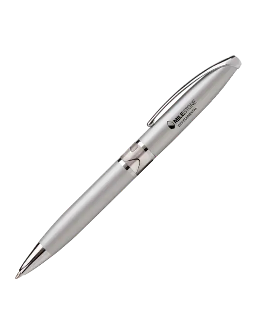 Illusion Silver Pen - Black Ink w/Milestone Environmental Logo