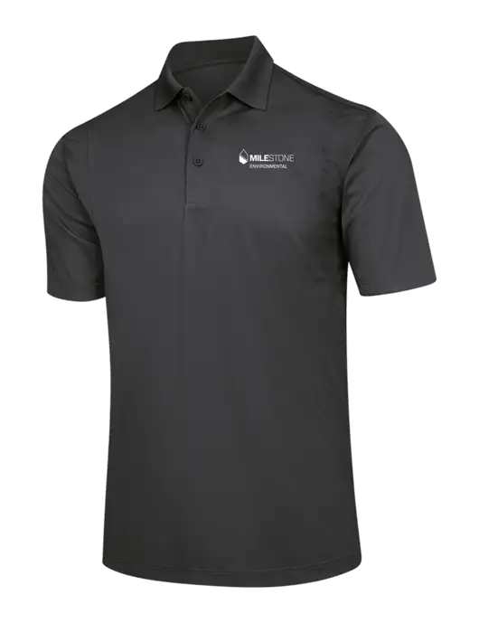 Dark Grey Micropique Sport-Wick Polo w/Milestone Environmental Logo