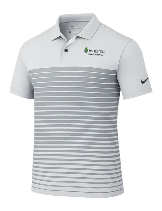 Nike Light Grey Dri-FIT Vapor Block Polo w/Milestone Environmental Logo