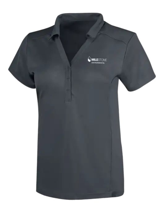 OGIO Dark Grey Womens Framework Polo w/Milestone Environmental Logo