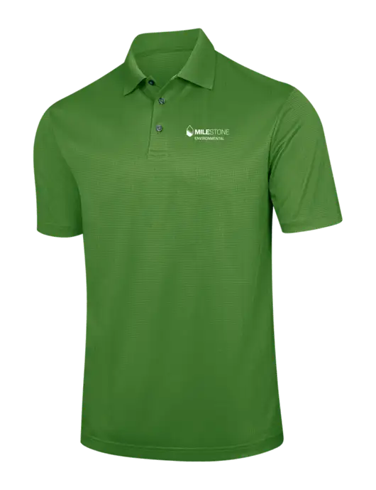 Kelly Green Performance Fine Jacquard Polo w/Milestone Environmental Logo
