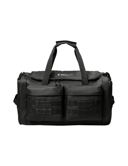 CornerStone Black Tactical Duffel w/Milestone Environmental Logo