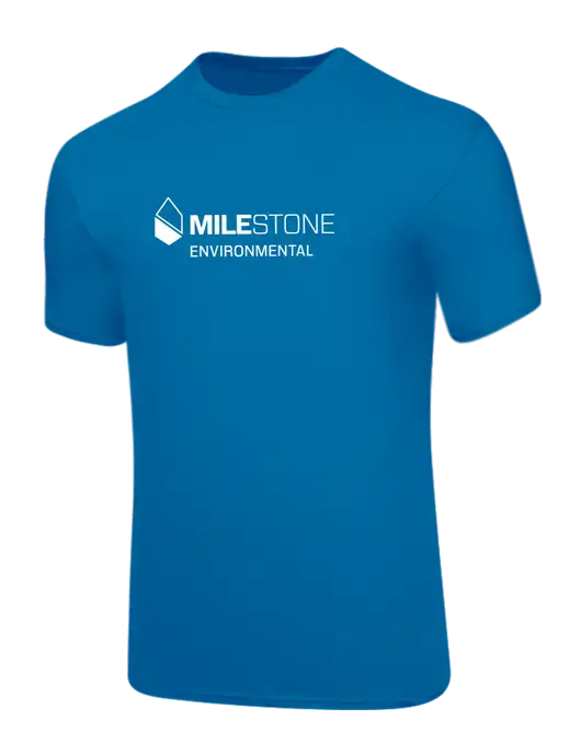 Core Blend Sapphire Blue T-Shirt w/Milestone Environmental Logo