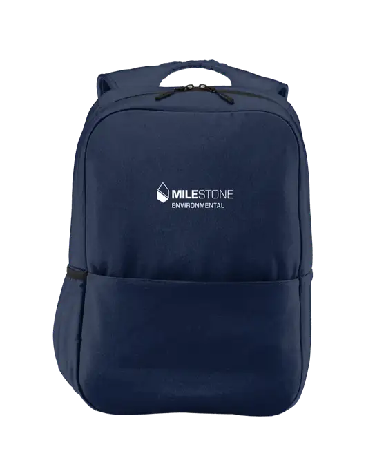 Access Square Laptop River Blue Navy Backpack w/Milestone Environmental Logo
