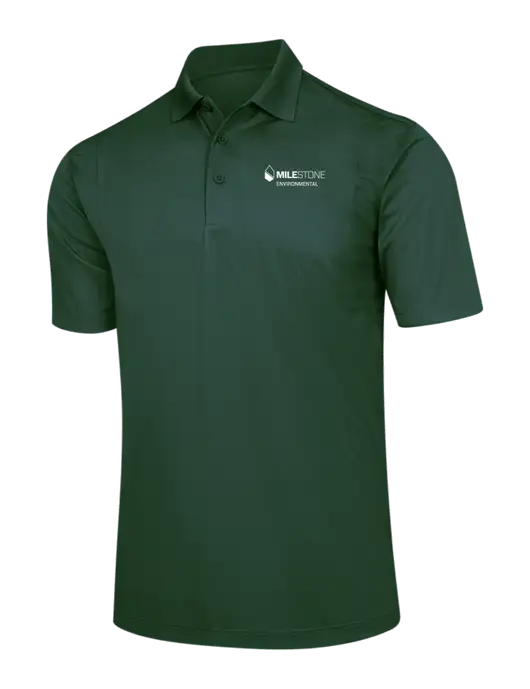 Dark Green Micropique Sport-Wick Polo w/Milestone Environmental Logo