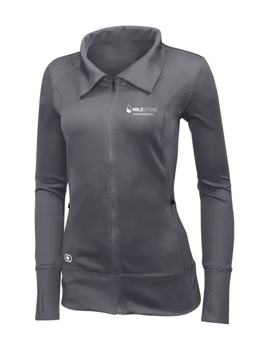 OGIO Dark Grey Womens Endurance Fulcrum Full-Zip w/Milestone Environmental Logo