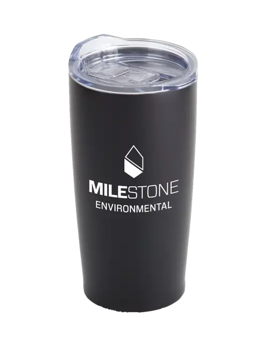 Society Black 20 oz Insulated Tumbler w/Milestone Environmental Logo