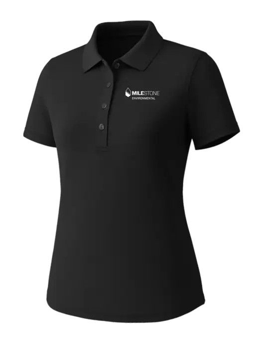Callaway Womens Core Black Performance Polo w/Milestone Environmental Logo