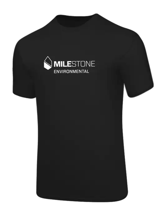 Core Blend Black T-Shirt w/Milestone Environmental Logo