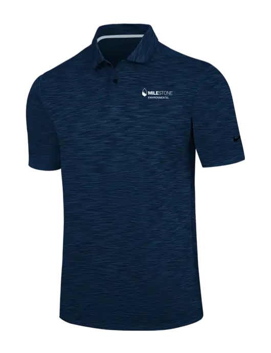Nike Navy Dri-FIT Vapor Space Dyed Polo w/Milestone Environmental Logo