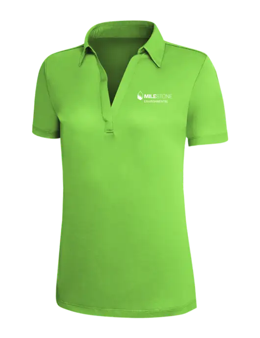Light Kelly Green Silk Touch Womens Performance Polo w/Milestone Environmental Logo
