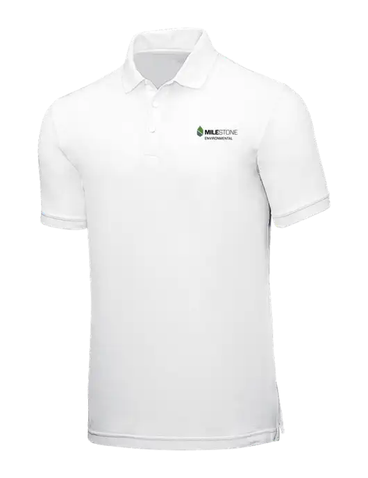 White Core Classic Pique w/Milestone Environmental Logo