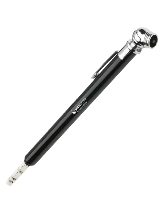 Quick View Black Tire Gauge w/Milestone Environmental Logo