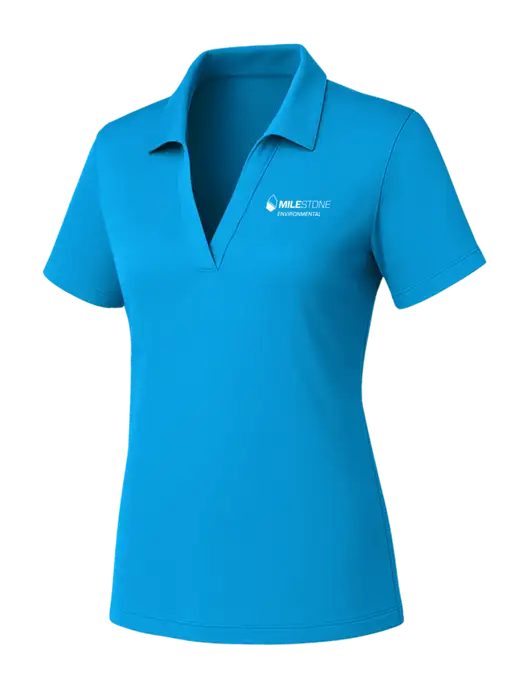 Womens Sapphire PosiCharge RacerMesh Polo w/Milestone Environmental Logo