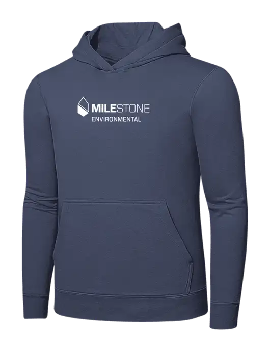 Steel Blue 7.8. oz Ring Spun Hooded Sweatshirt w/Milestone Environmental Logo