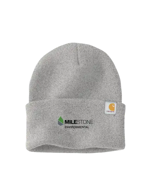 Carhartt Light Grey Heather Watch Cap 2.0 w/Milestone Environmental Logo