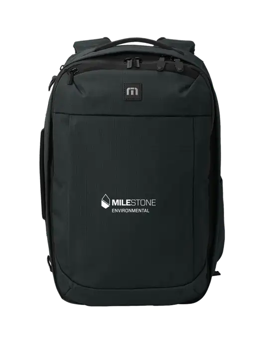 TravisMathew Black Convertible Backpack w/Milestone Environmental Logo
