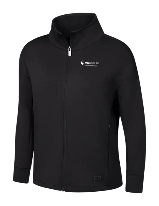 OGIO Womens Black Transcend Full-Zip w/Milestone Environmental Logo