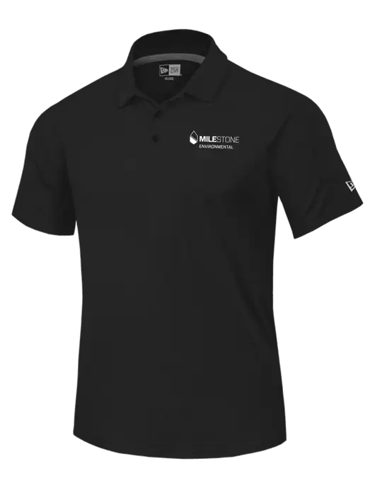 New Era Black Power Polo w/Milestone Environmental Logo