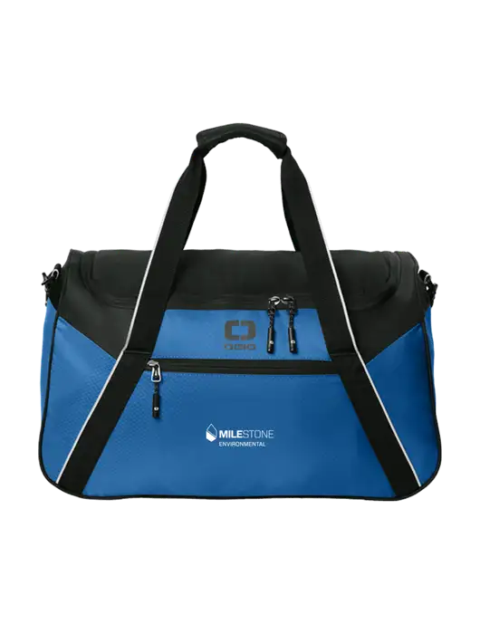 OGIO Light Navy/Black Inception Duffel w/Milestone Environmental Logo