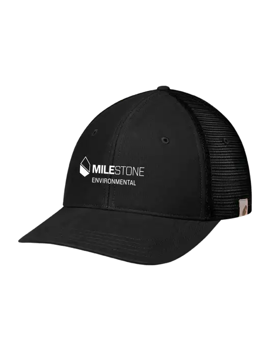 Carhartt Black Canvas Trucker Cap w/Milestone Environmental Logo