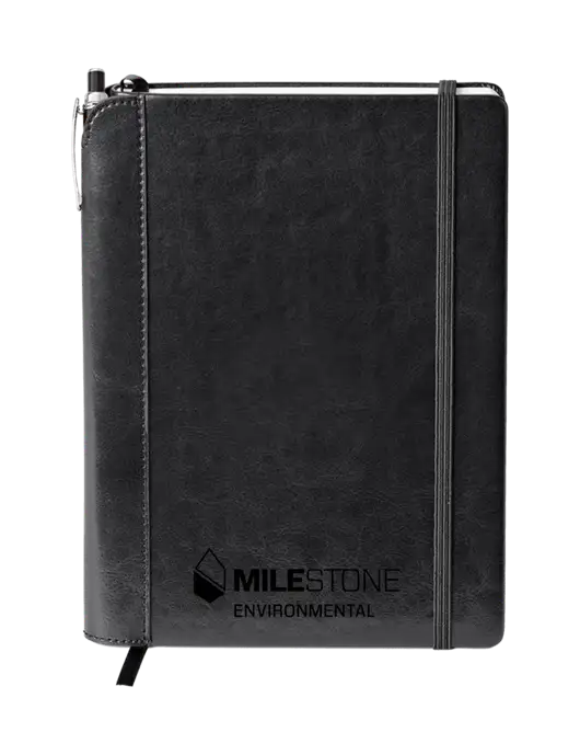 Fabrizio Black Journal 6.375 x 8.375 Combo w/Milestone Environmental Logo