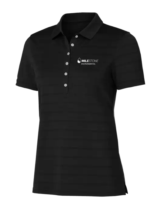 Callaway Womens Black Ventilated Polo w/Milestone Environmental Logo