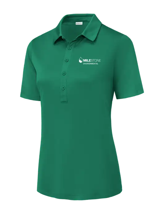 Kelly Green Womens Posi-UV Pro Polo w/Milestone Environmental Logo