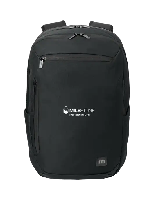 TravisMathew Black Duration Backpack w/Milestone Environmental Logo