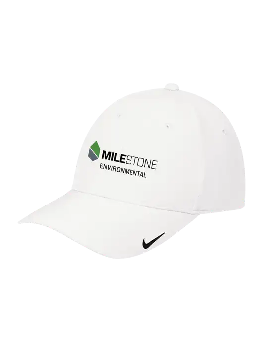Nike White Dri-FIT Legacy Cap w/Milestone Environmental Logo