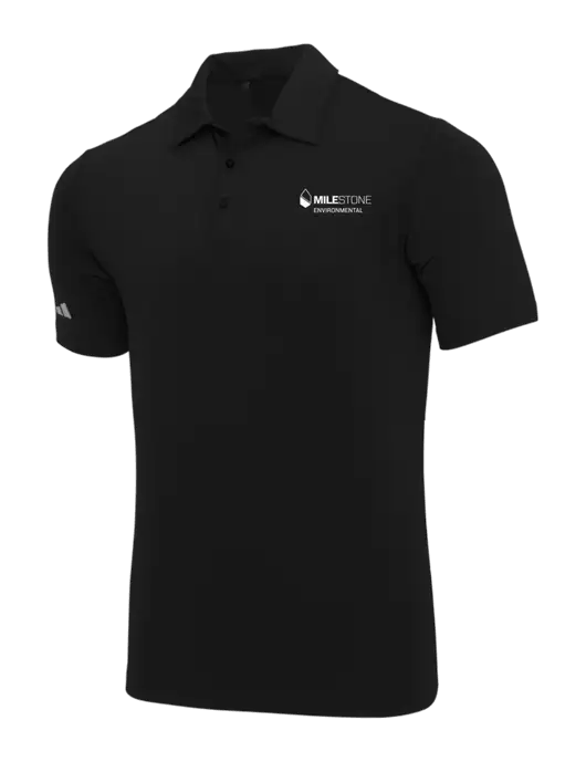 Adidas Black Ultimate Solid Polo w/Milestone Environmental Logo
