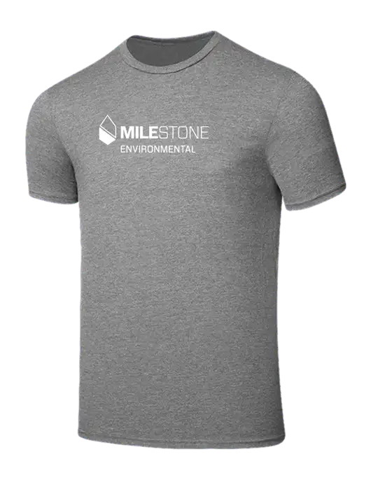 Seriously Soft Grey Frost T-Shirt w/Milestone Environmental Logo