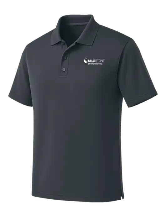 Dark Grey Dry Zone UV Micro Mesh Polo w/Milestone Environmental Logo