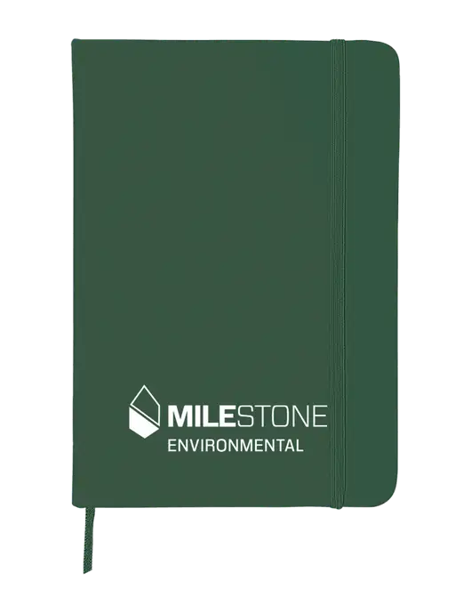 Dark Green Comfort Touch Bound Journal 5" X 7" w/Milestone Environmental Logo